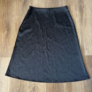 Emery Rose Black Satin Skirt - Size XXL